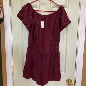 Loft Maroon Romper